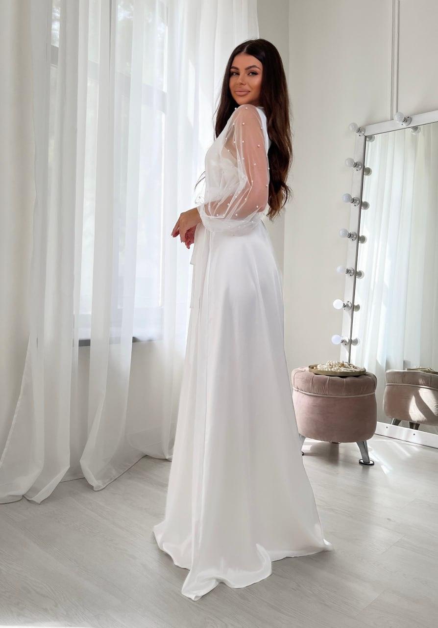 Bride robe for wedding day