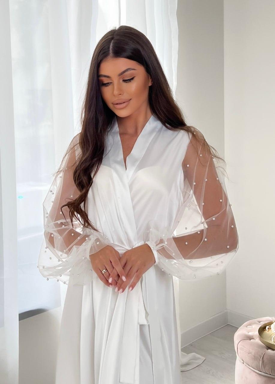 Bride robe for wedding day