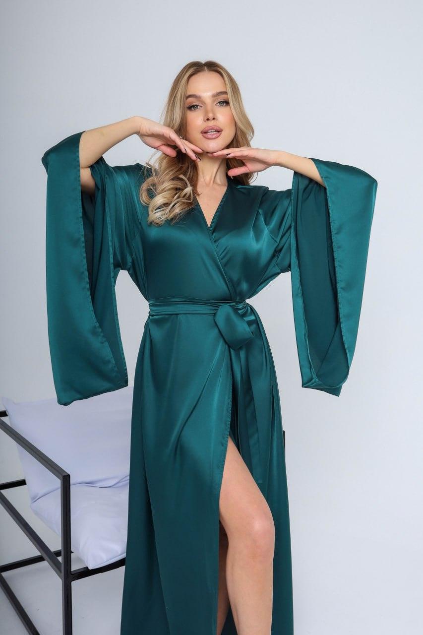 Morgan Long Silk Robe | Available in White, Black or Champagne – NK IMODE